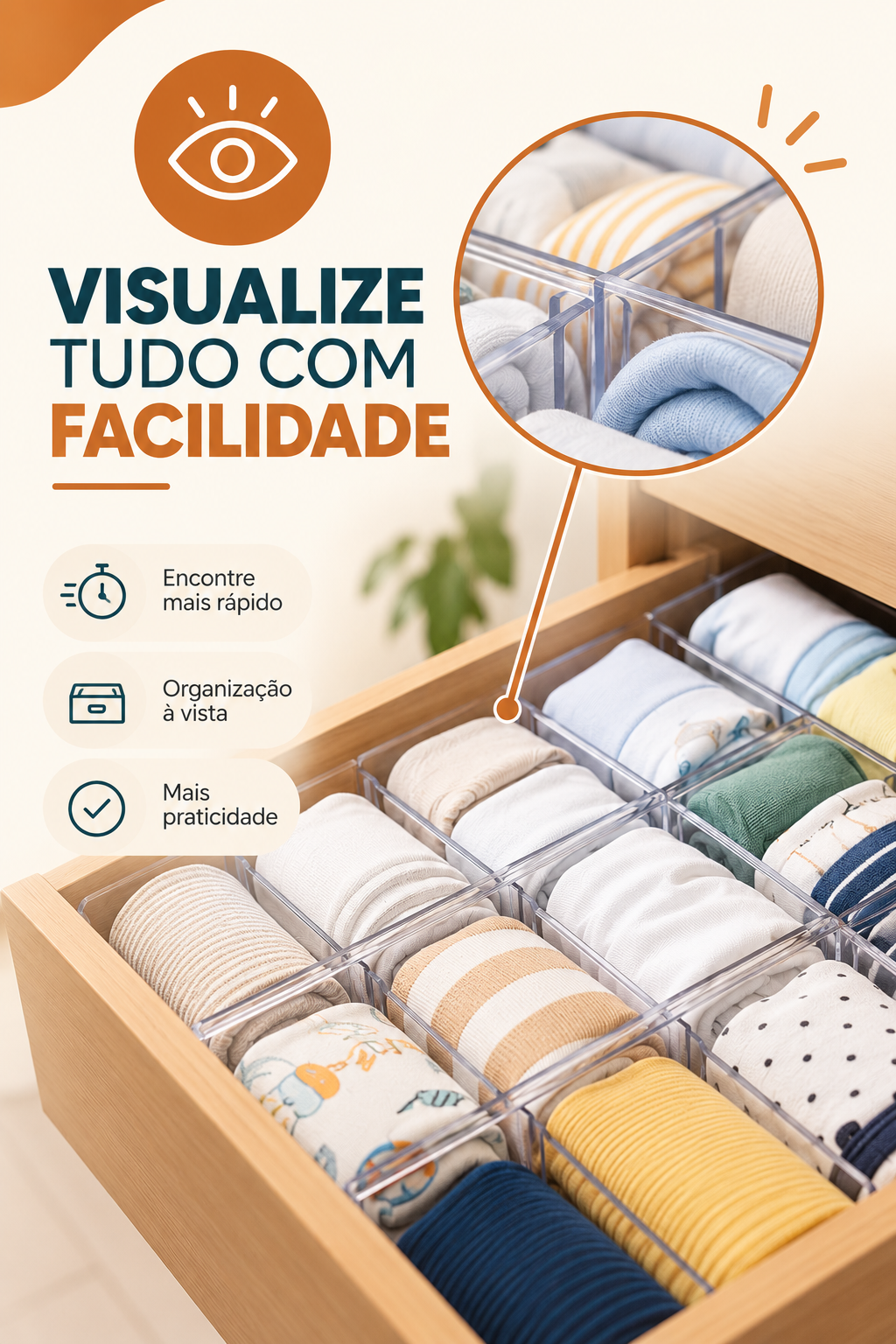 Colmeias organizadoras acrílicas transparentes